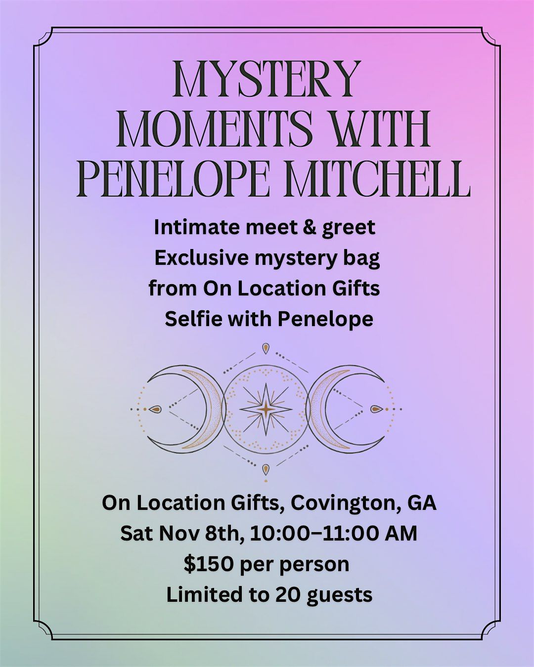 Penelope Mitchell Sat 10 AM Meet & Greet