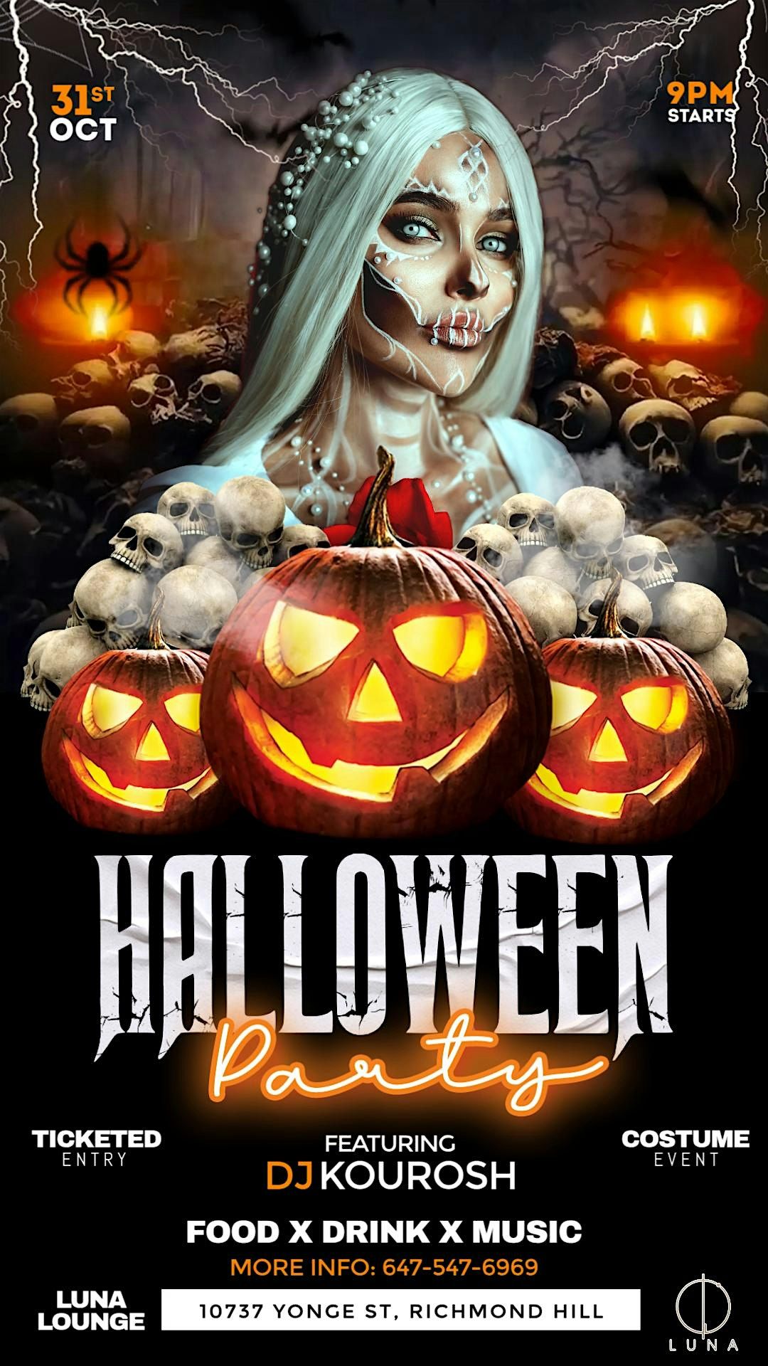 Halloween Night Party Luna Lounge - Persian, Top40, Dance