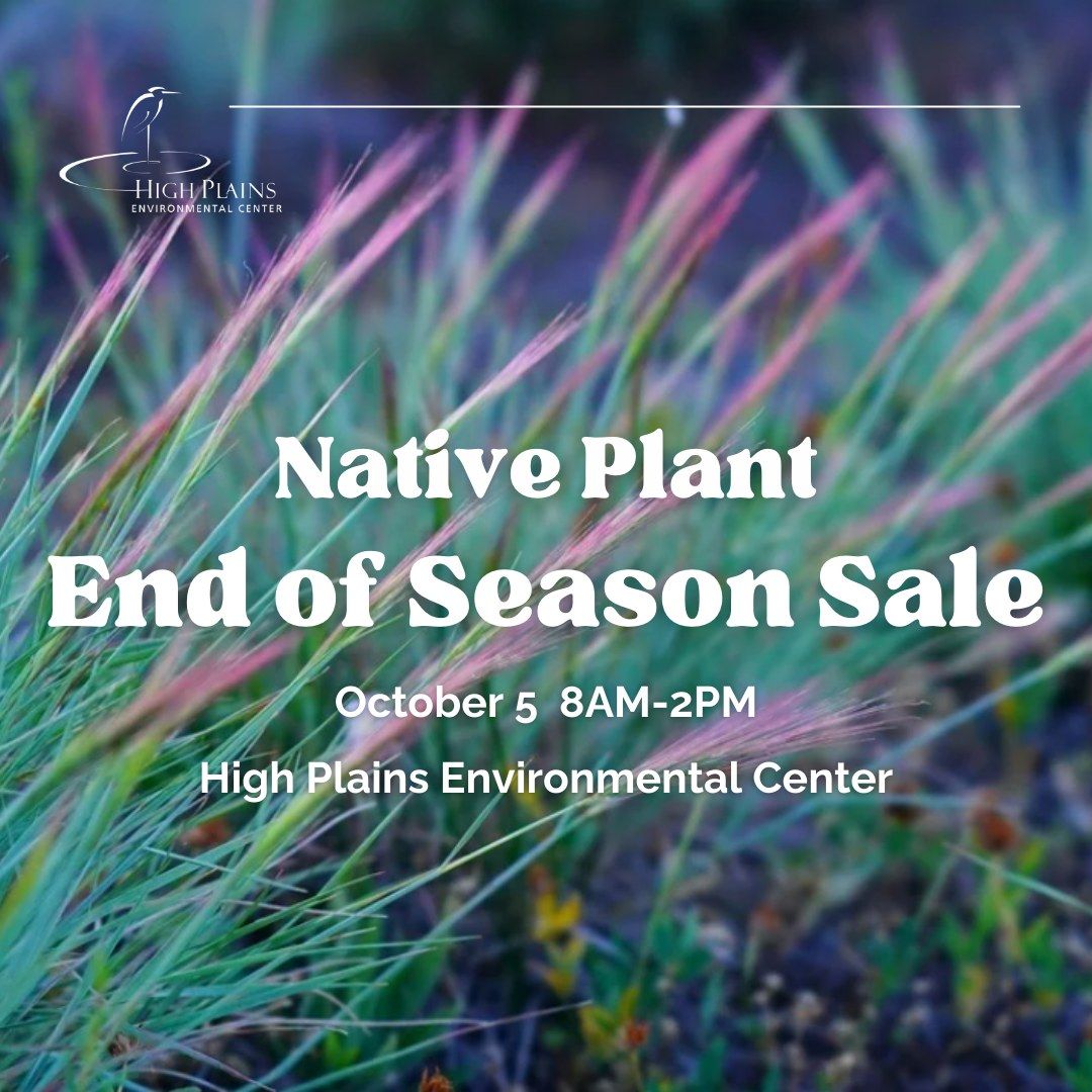 End of Season Native Plant Sale