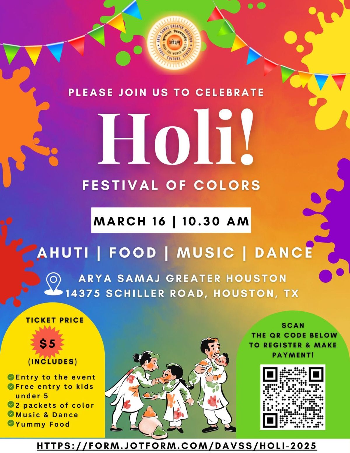 Holi Celebration at Arya Samaj Greater Houston