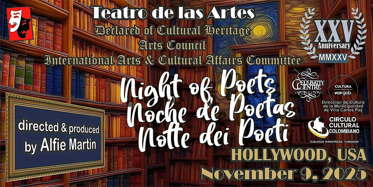 Night of Poets - Noche de Poetas - Notte dei Poeti