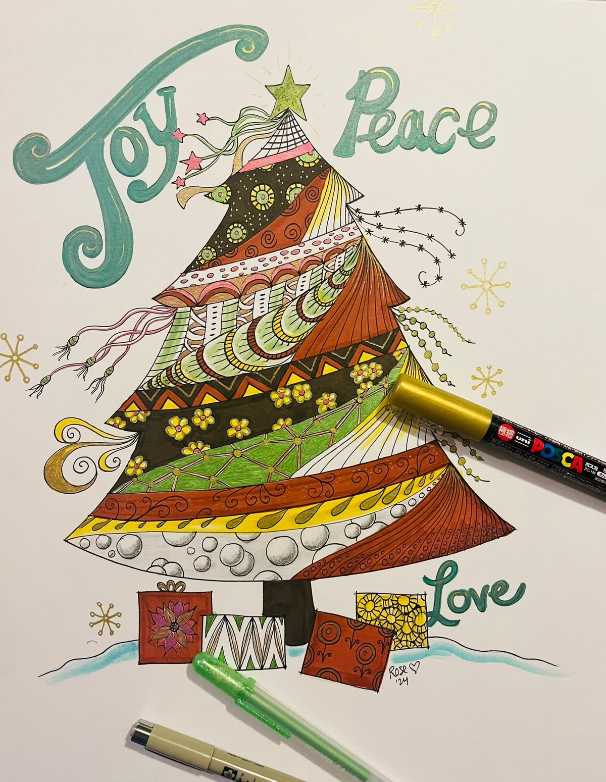 SOUL SISTERS ART WORKSHOP- Xmas Tree Doodles \ud83c\udf84\u2b50\ufe0f\ud83c\udf81 