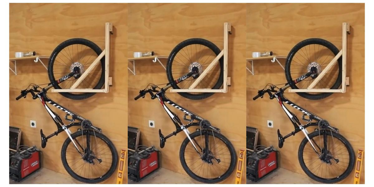 Make A Swinging Bike Rack