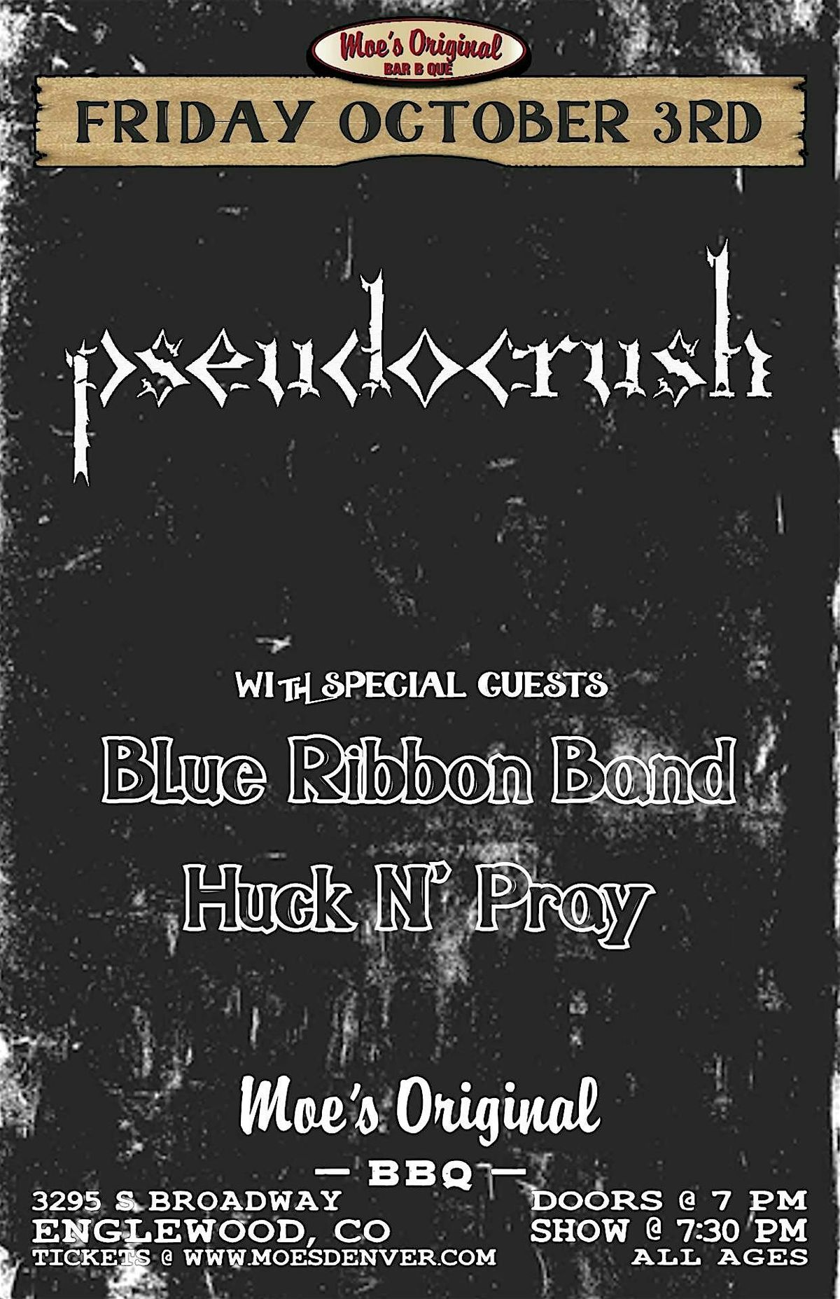 pseudocrush w\/ Blue Ribbon Band + Huck N' Pray