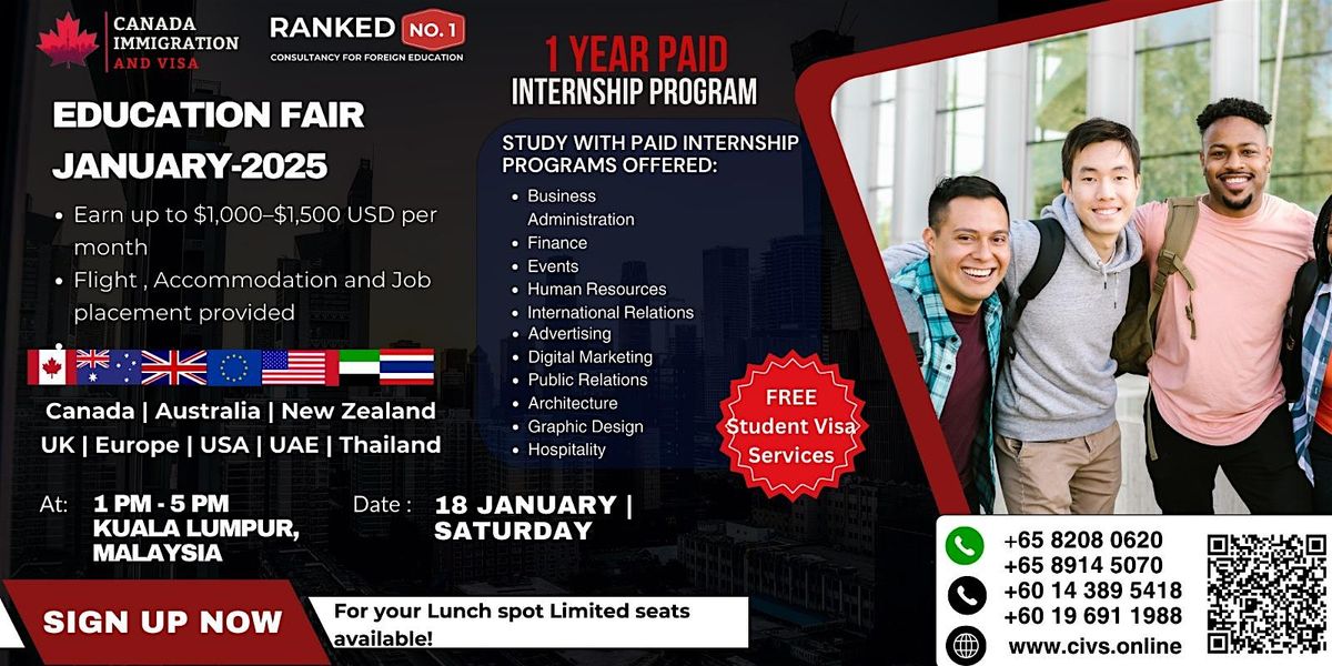 Education Fair-January 2025 | Kuala Lumpur| 18th January-2025