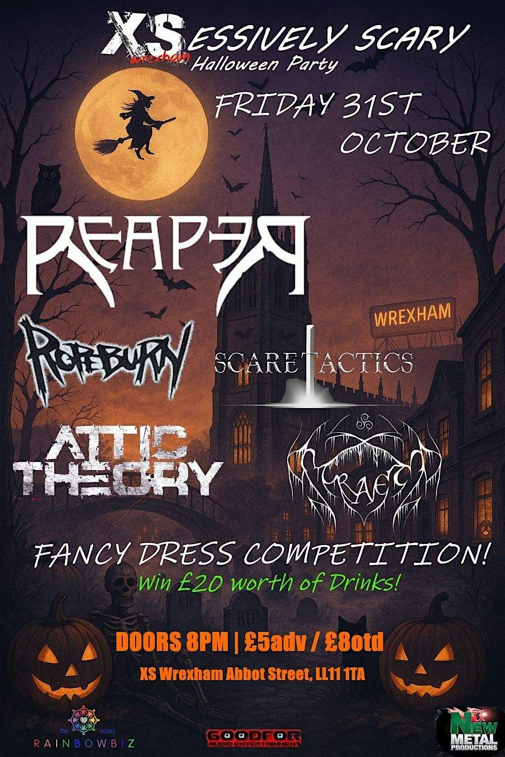 XSessively Scary Halloween Party: Reaper, Ropeburn, Scare Tactics