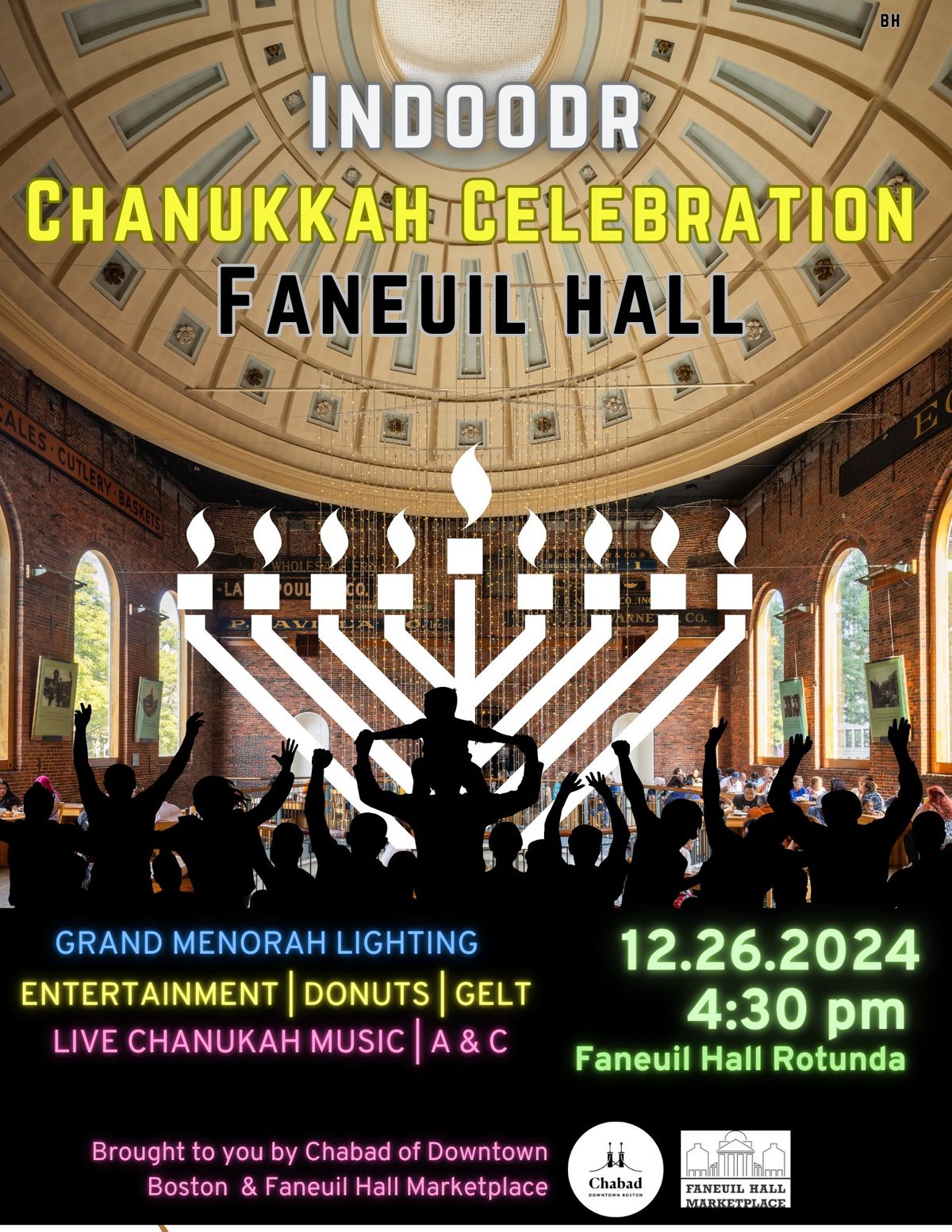 NEW! INDOOR CHANUKKAH FAMILY CELEBRATION @ FANEUIL HALL QUINCY MARKET