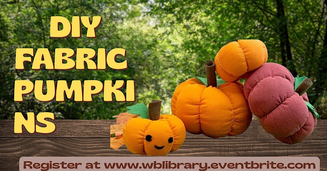 DIY Wednesday-Sew a Fabric Pumpkin( 14+Program)