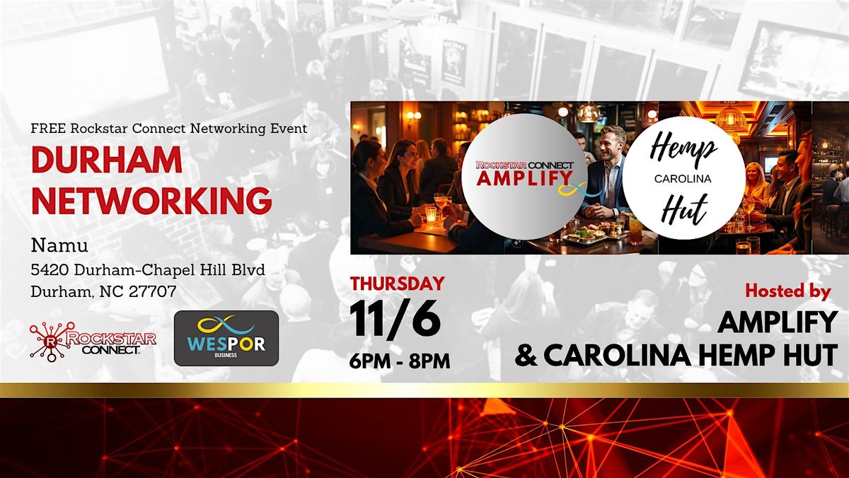 Free Durham Rockstar Connect Networking Event (November, NC)