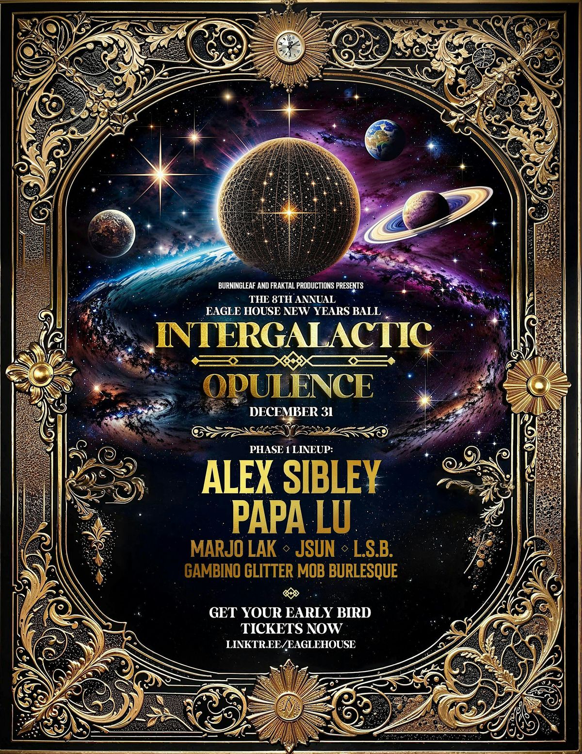 Intergalactic Opulence ~ Historic Eagle House New Years Eve Ball