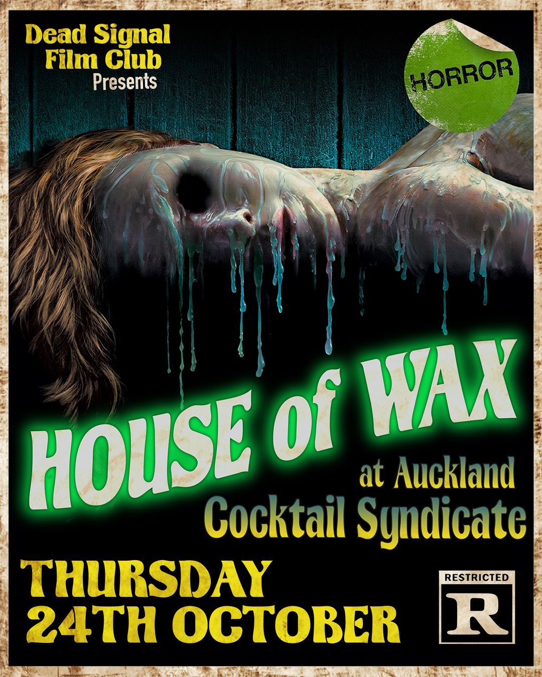 House of Wax Screening at Auckland Cocktail Syndicate Ponsonby