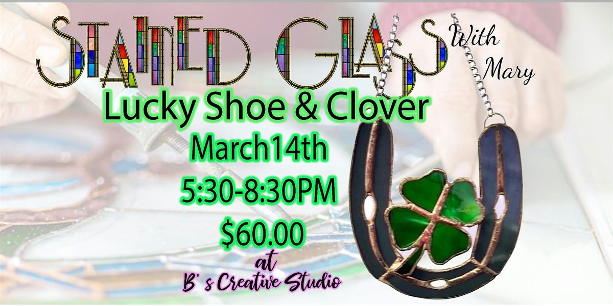 Stained Glass -Lucky Shoe & Clover