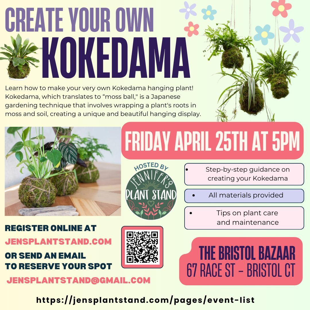 Create-your-own Kokedama Workshop @ The Bristol Bazaar