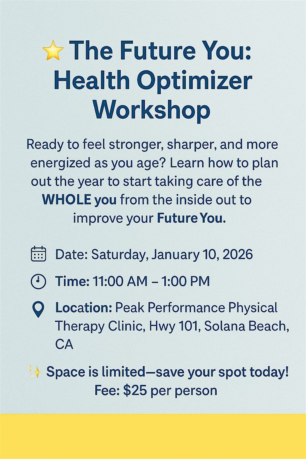 The FutureYou Health Optimizer Event