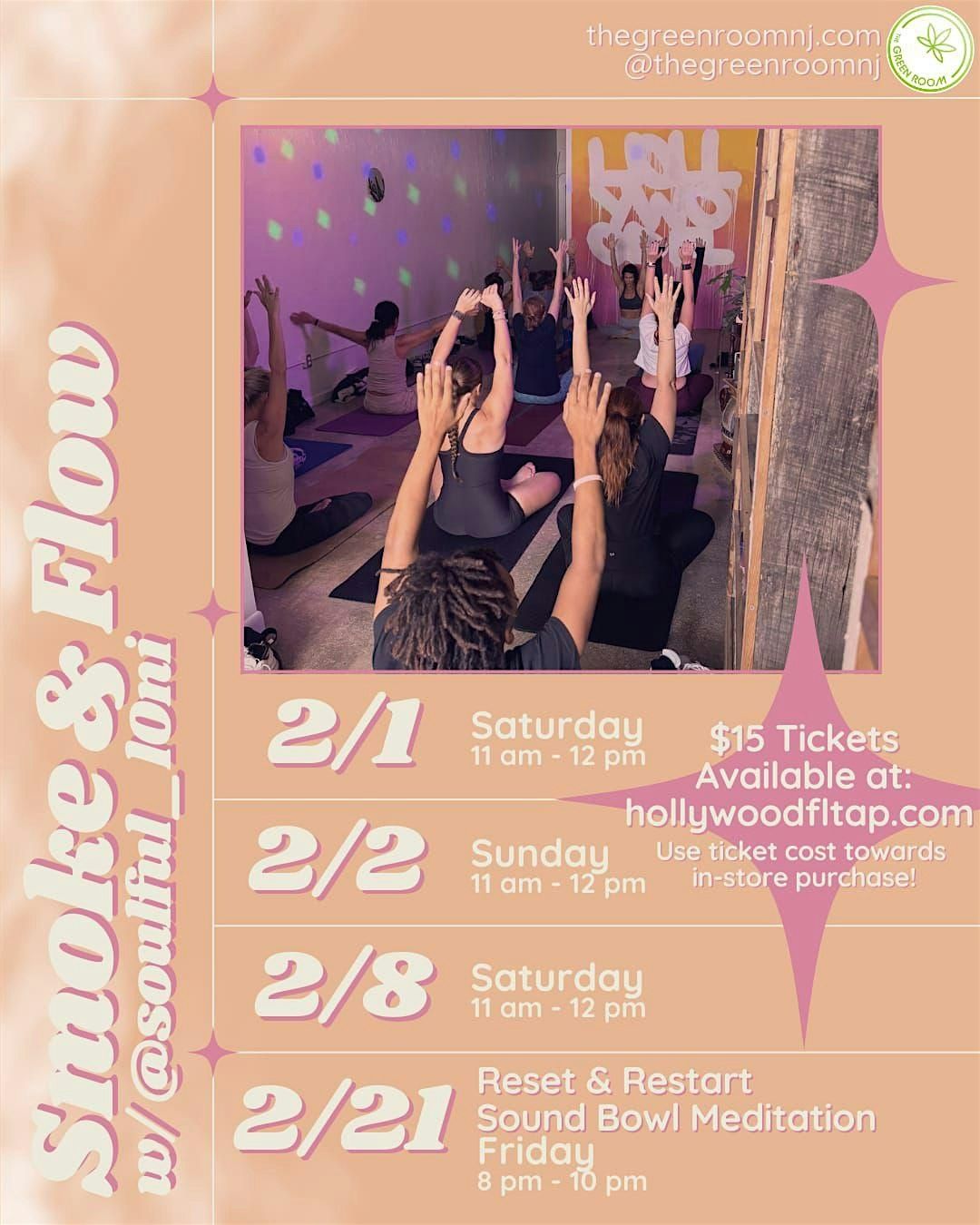 Smoke & Flow Yoga Saturday at The Green Room