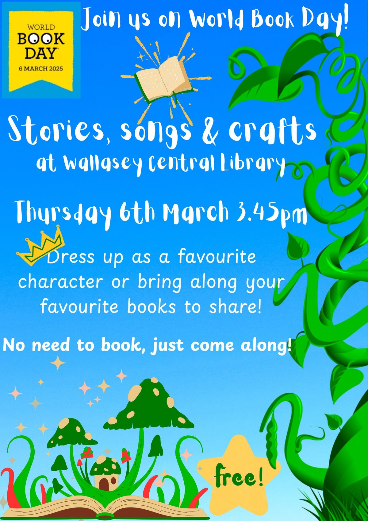 Stories and Crafts for World Book Day at Wallasey Central