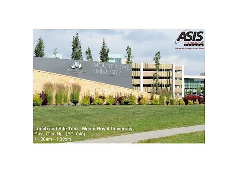 October Luncheon - Security Presentation and Tour at Mount Royal University