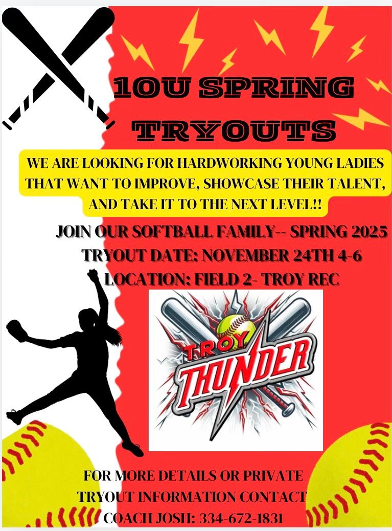 10U SPRING TRYOUTS