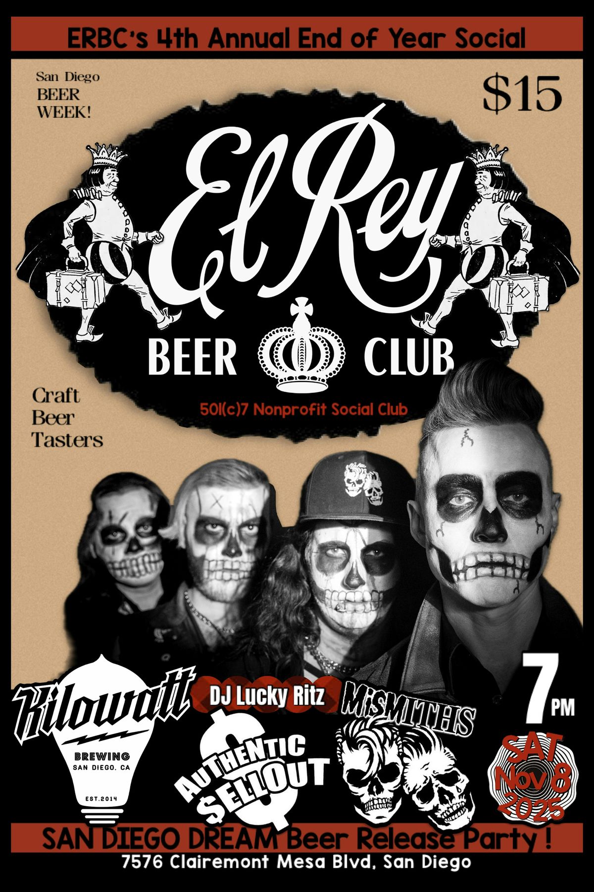 El Rey Beer Club End of Year Social & San Diego Dream Beer Release Party