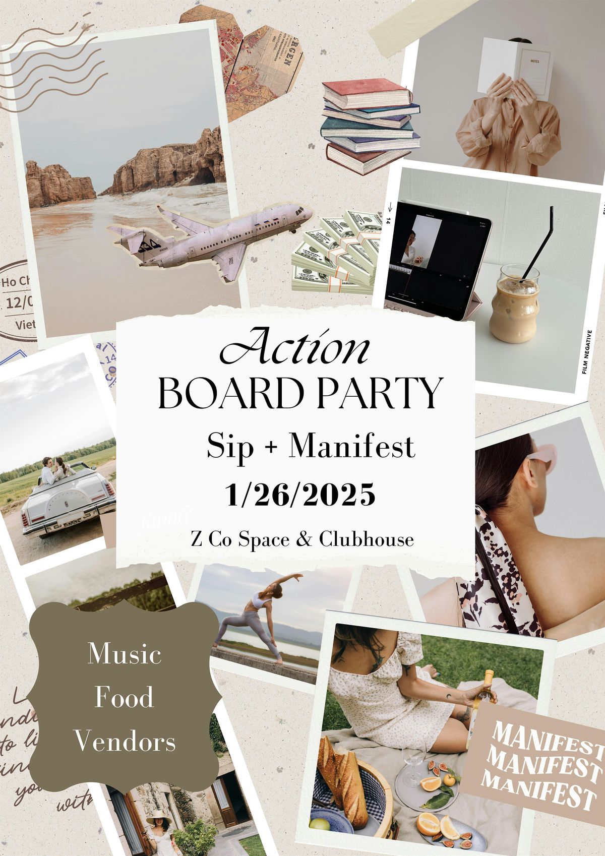 Sip & Manifest: Vision & Action Board Party