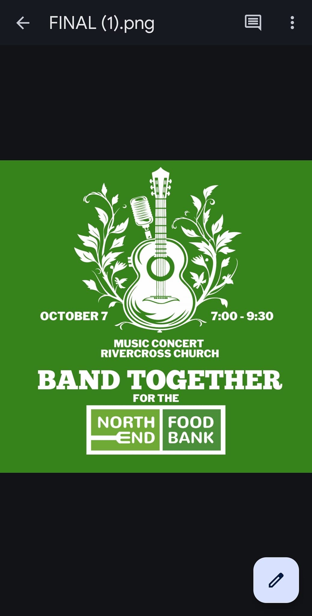 BAND TOGETHER for the North End Food Bank