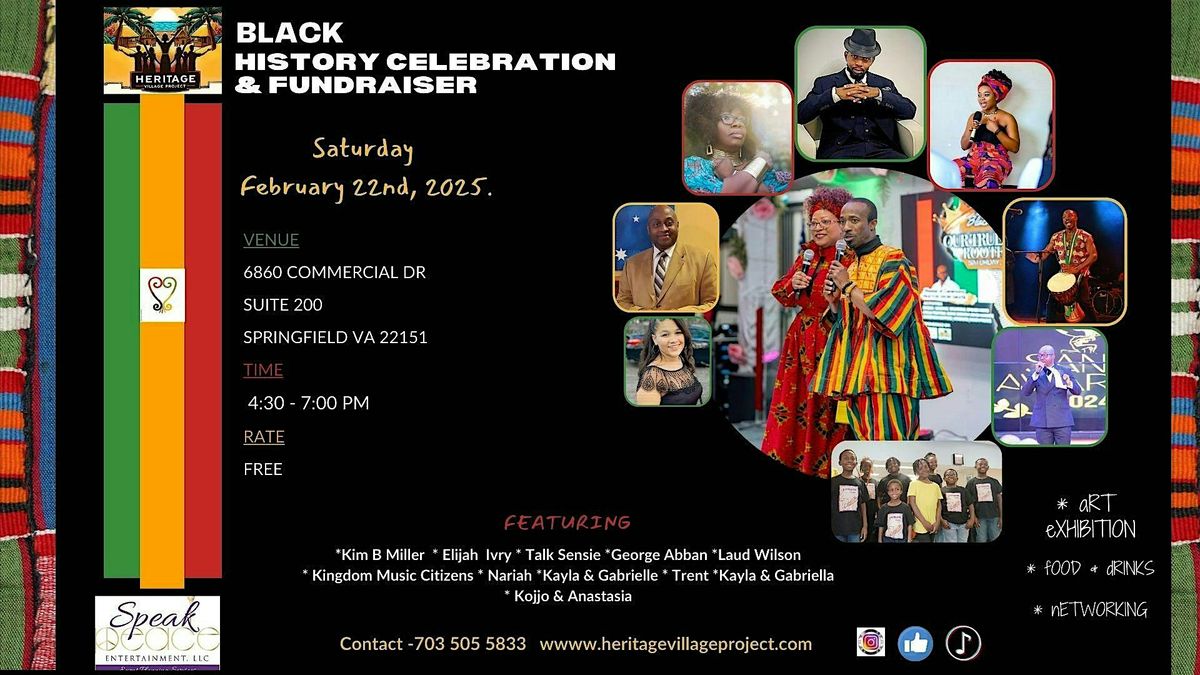 Heritage Village Project & Speak Peace   BLACK HISTORY CELEBRATION