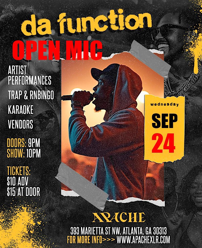Da Function: Indie Artist Open Mic