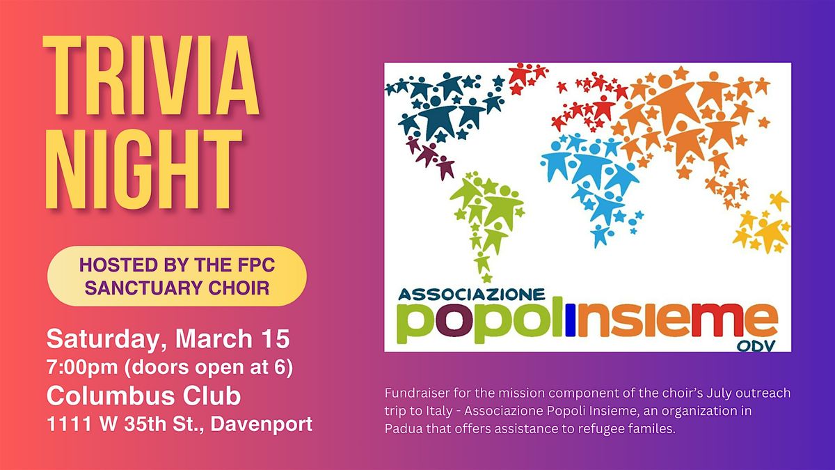 Trivia Night - FPC Sanctuary Choir