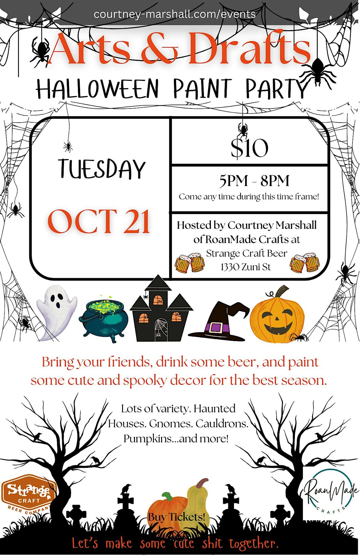 Arts&Drafts - Halloween Paint Party @ Strange Craft Beer Company