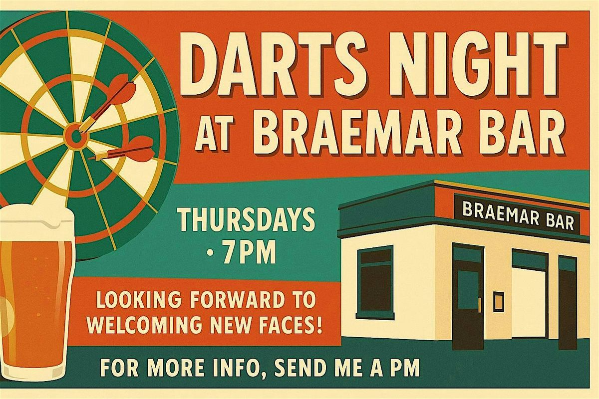 Darts Night at the Braemar Bar!