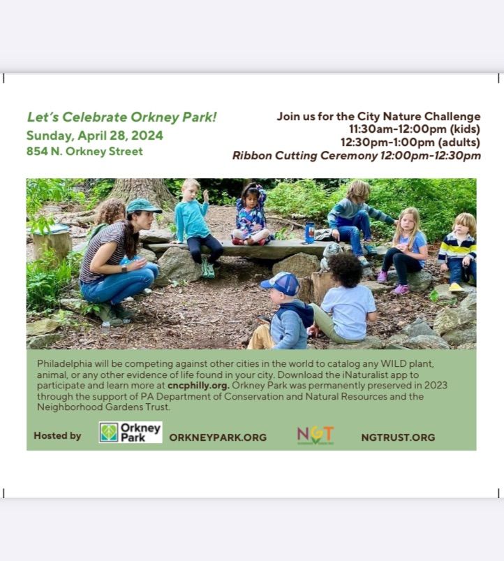 Let\u2019s celebrate Orkney Park! First Annual \u201cCity Nature Challenge\u2019 and Ribbon cutting dedication