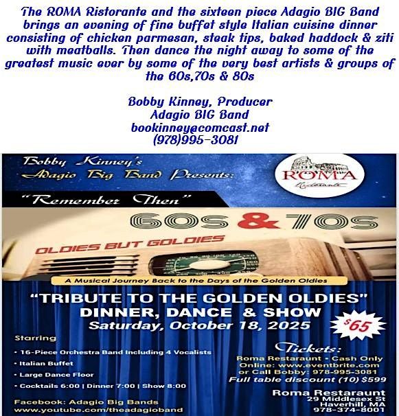 Adagio BIG Band - Spectacular band presents  hits from 60's, 70's and 80's!