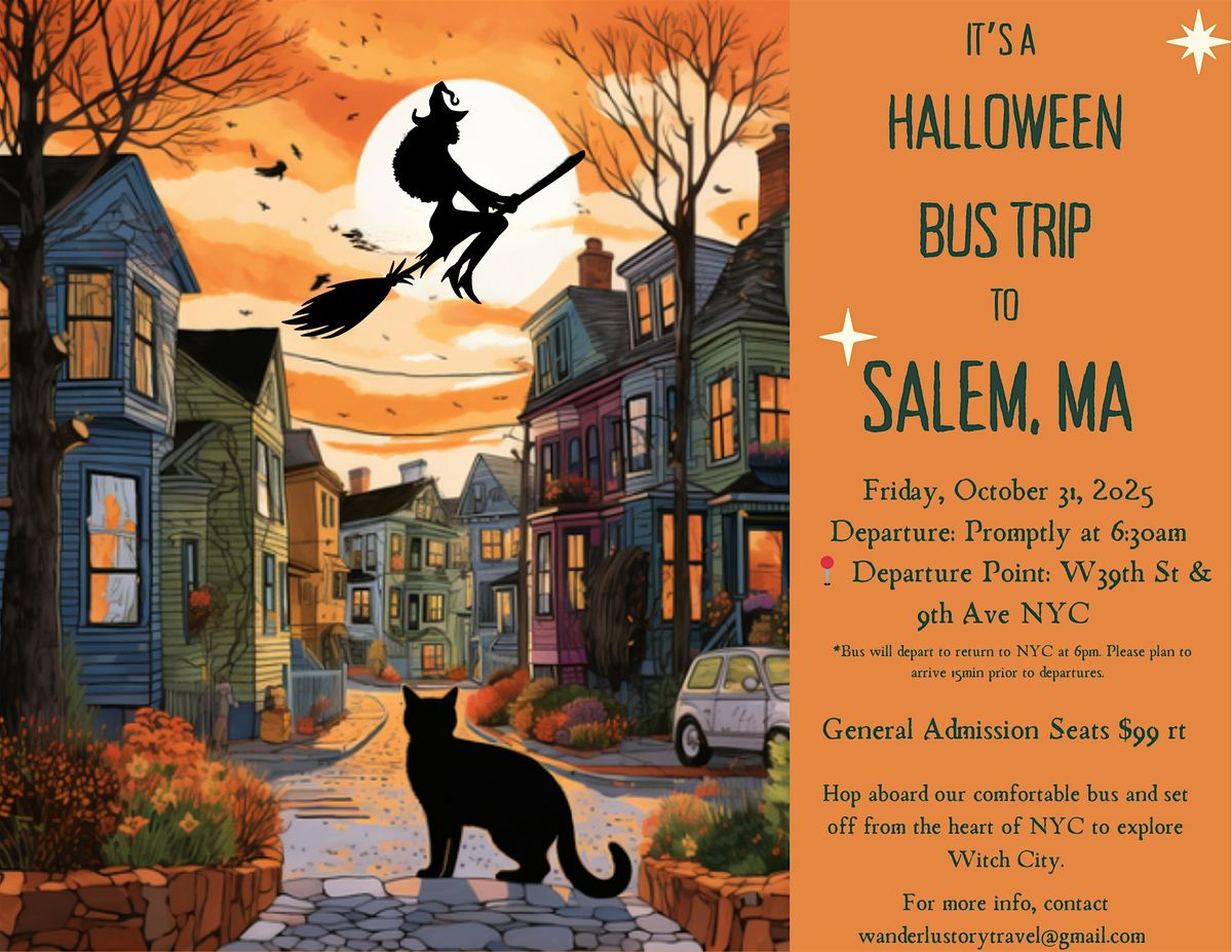10\/31 Spooky Season Bus Trip from NYC to Salem, MA