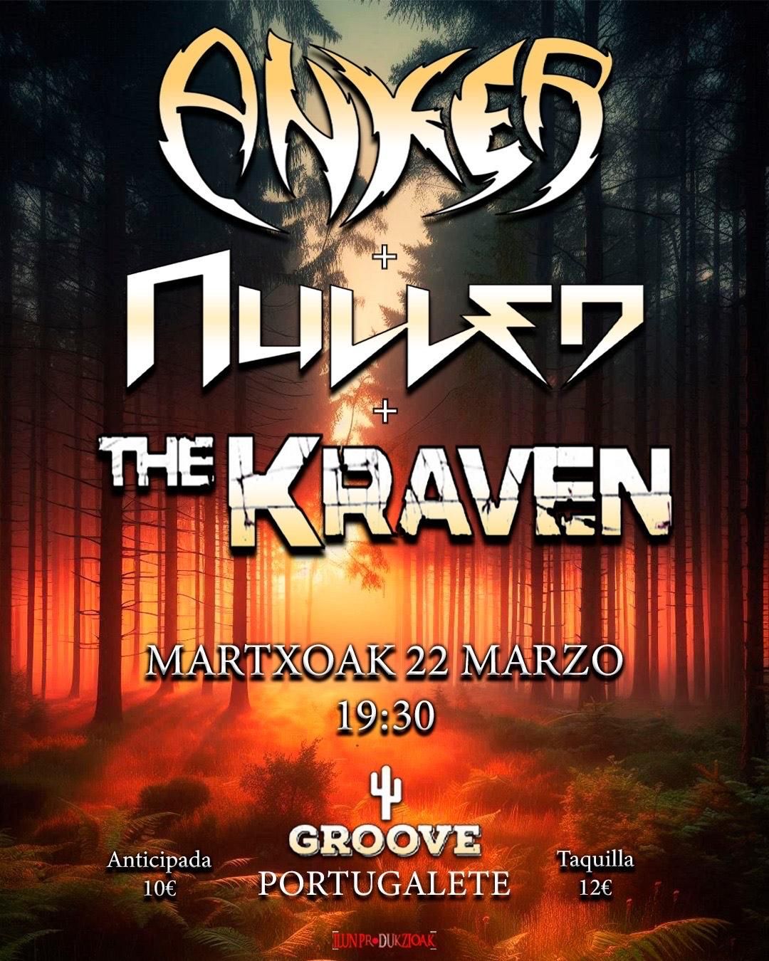 Anker + Nulled + The Kraven en Groove - Portugalete