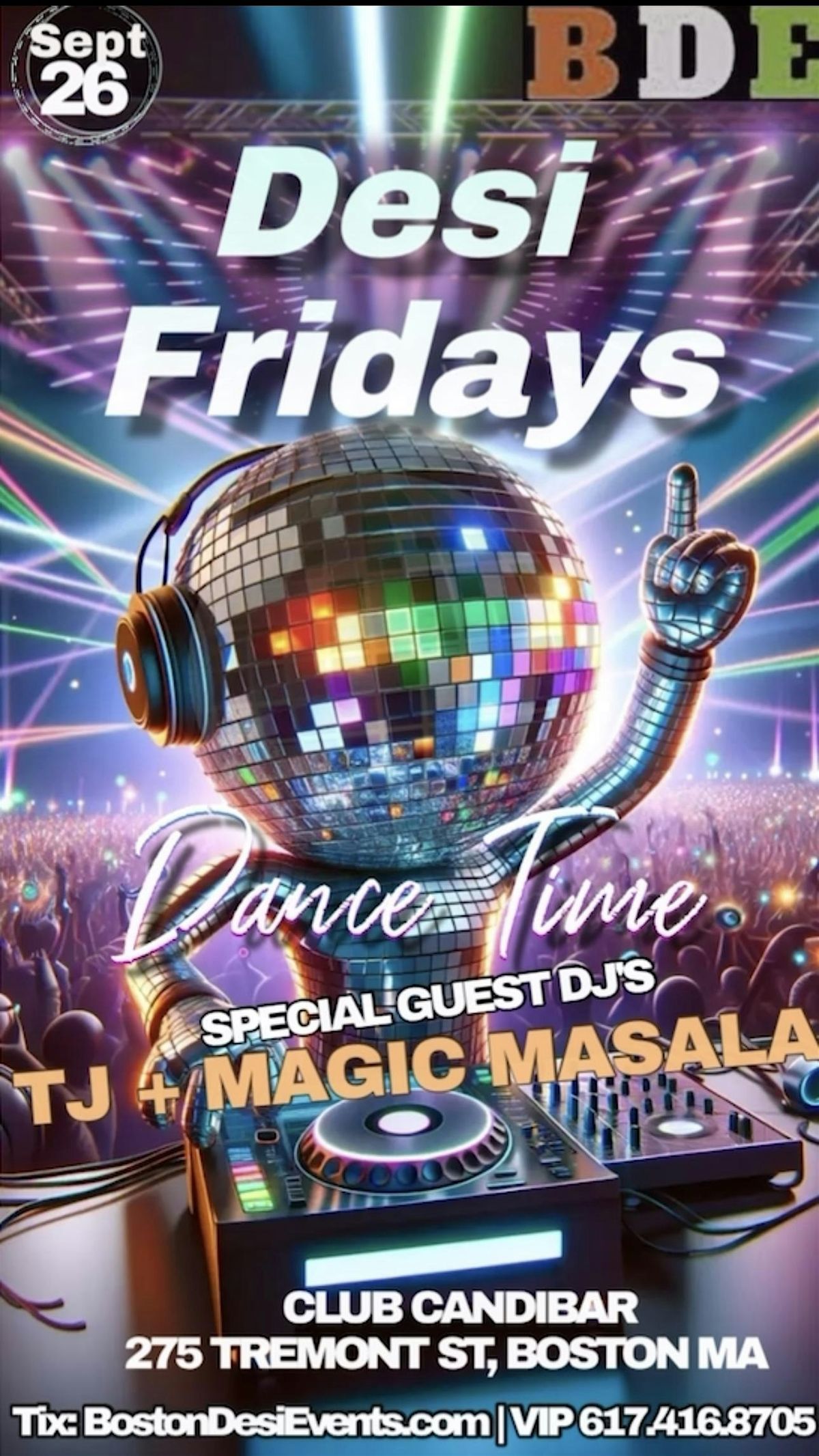 DESI FRIDAYS-BHANGRA VS BOLLYWOOD VS  TOLLYWOOD @ CANDIBAR