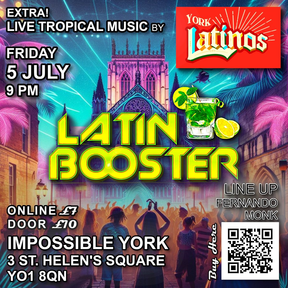 Latin Booster Party + Live Musica by York Latinos Band | Impossible York