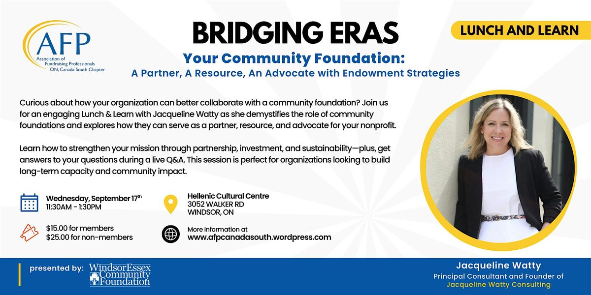 Bridging Eras \u2013 Your Community Foundation: A Partner, A Resource