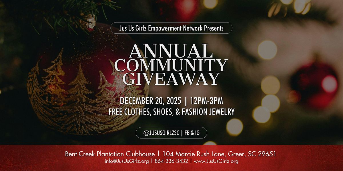 Jus Us Girlz Annual Community Giveaway 2025