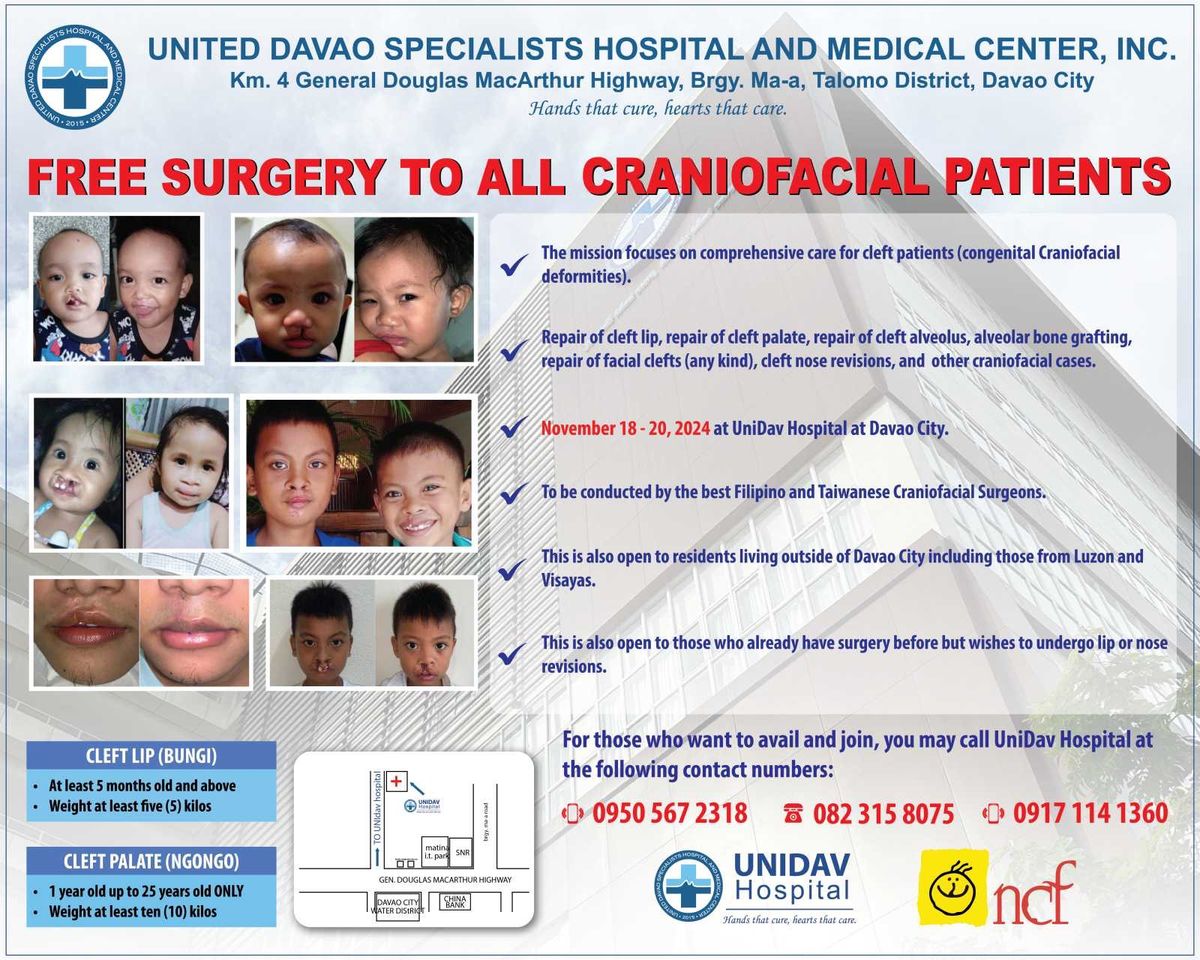 FREE CRANIOFACIAL SURGERIES