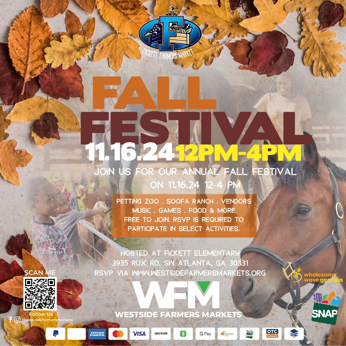 Fall Fun Fest & Fundraiser: Family, Farms, & Furry Friends at Fickett!