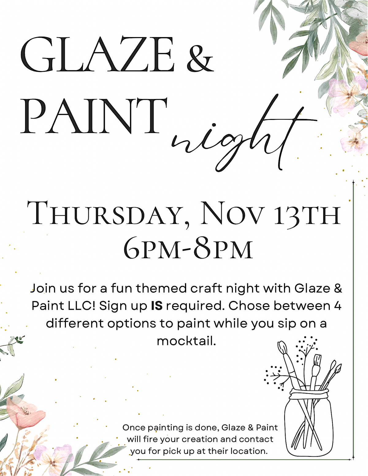 Glaze & Paint Night