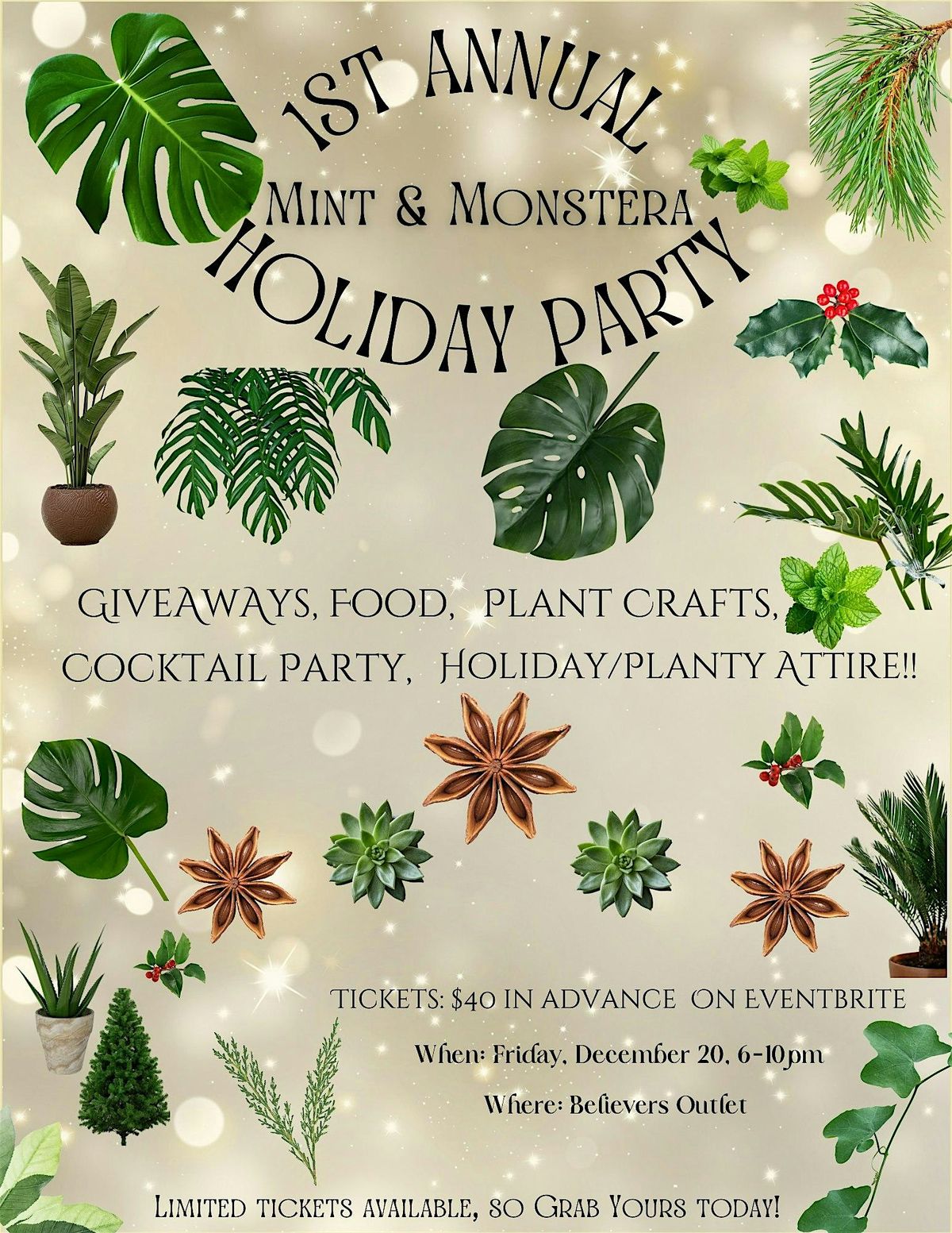 1st Annual Mint & Monstera Holiday Party