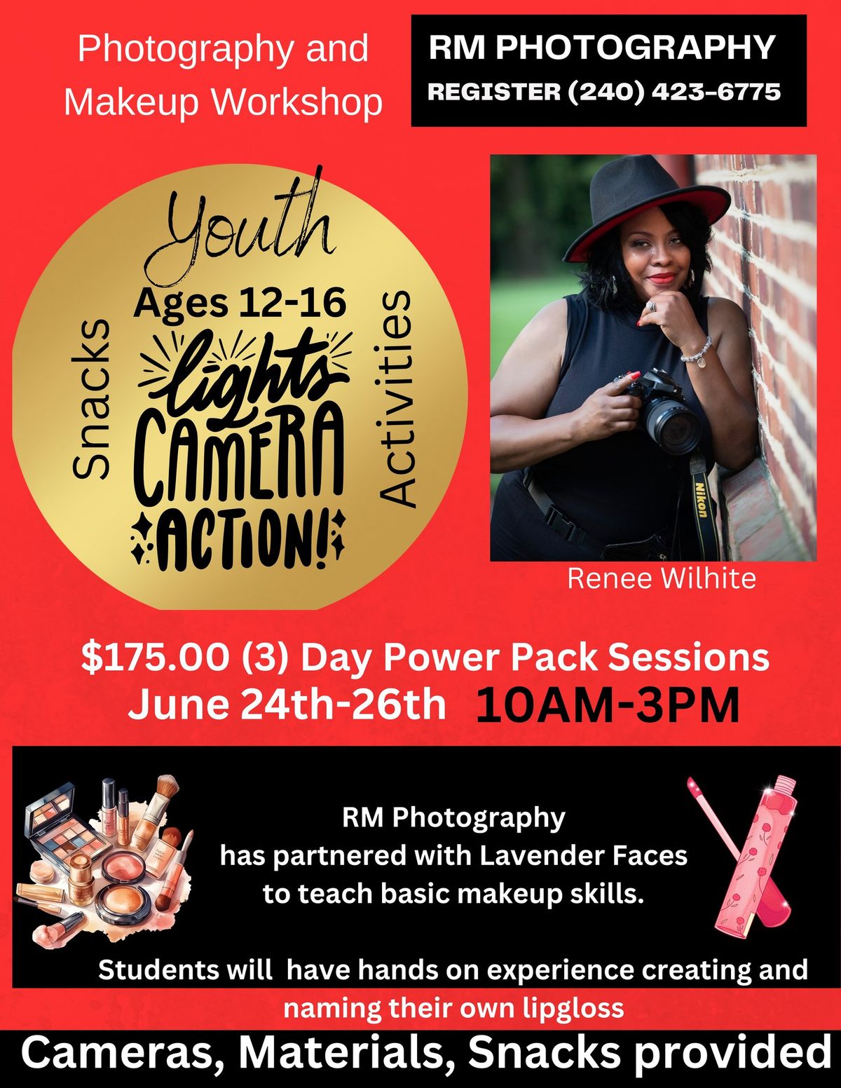 Photography and Makeup Sessions for Youth Ages 12-16