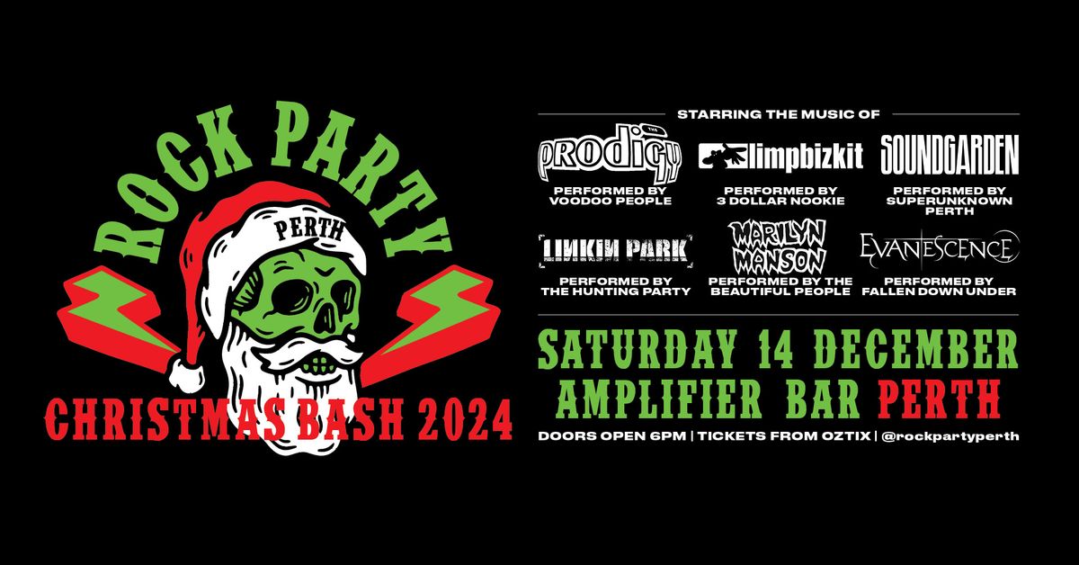 ROCK PARTY PERTH | CHRISTMAS BASH 2024 | Amplifier Bar, Perth WA