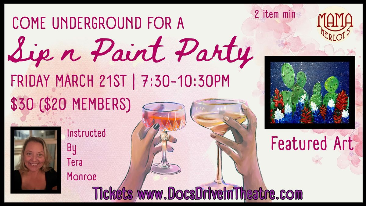 Paint n'  sip at the Speakeasy