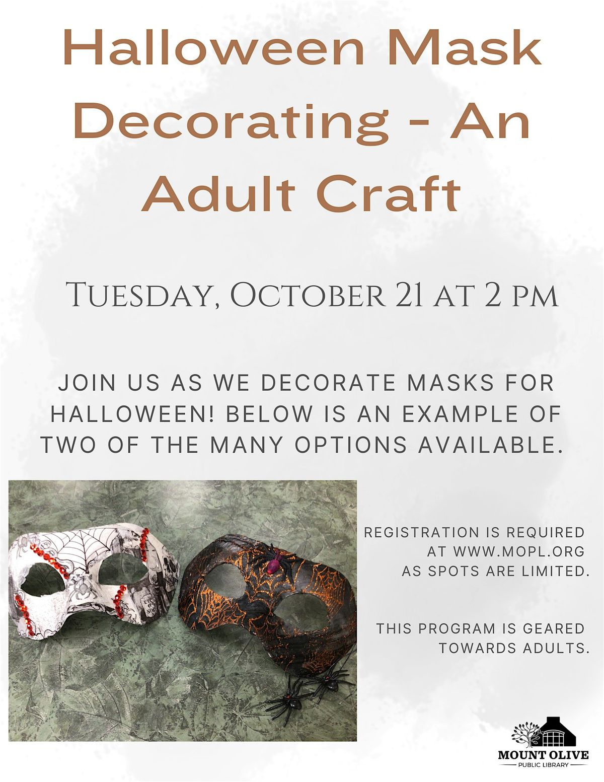 Halloween Mask Decorating - An Adult Craft