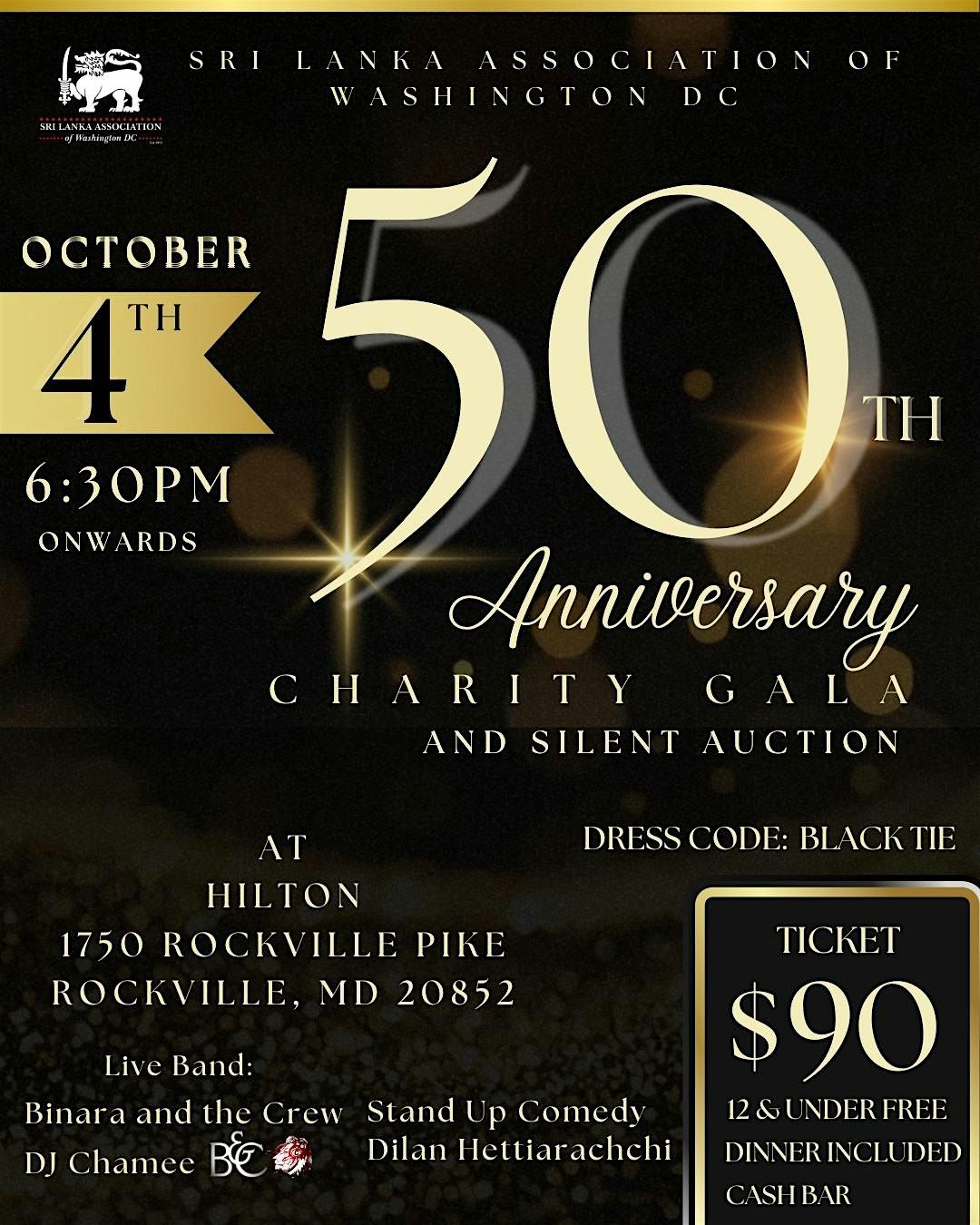 Sri Lanka Association of Washington D.C 50th Anniversary Charity Gala