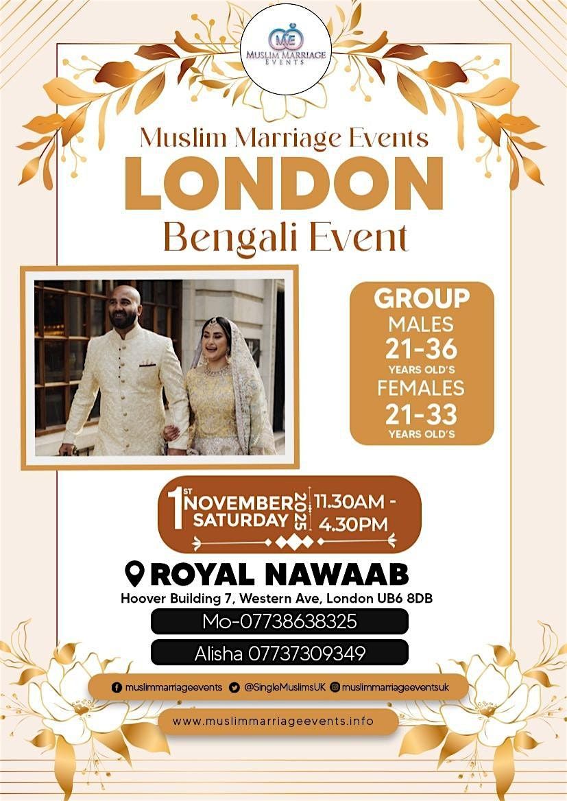 Muslim Marriage Events London - Bengali Event