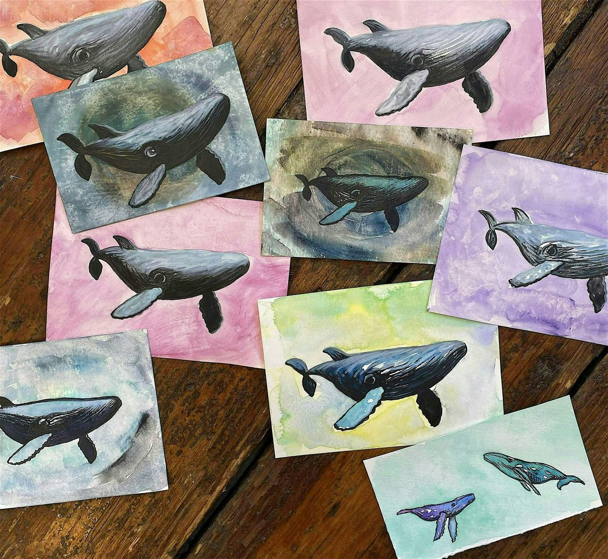 Watercolor Whales with Jeanelle Demers