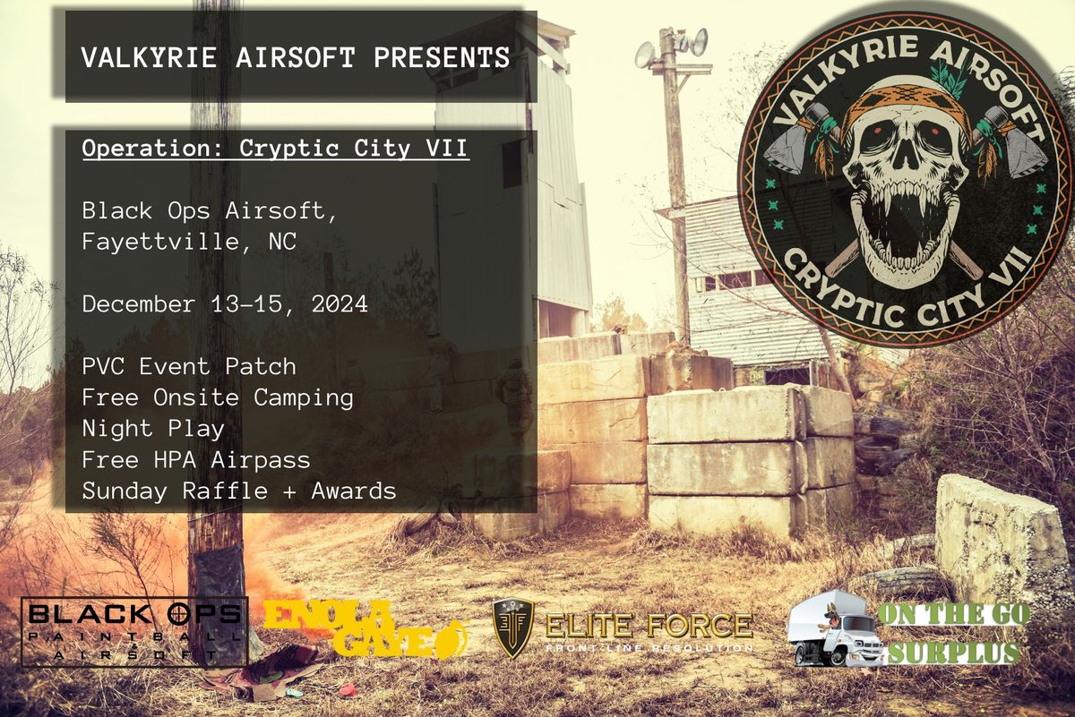 Operation: Cryptic City 7 in Fayetteville, NC 